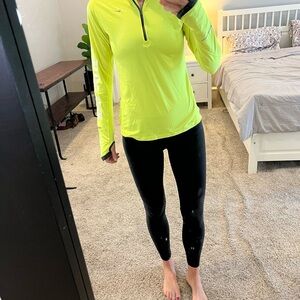 Nike Women’s Neon Yellow Half-Zip Running Top